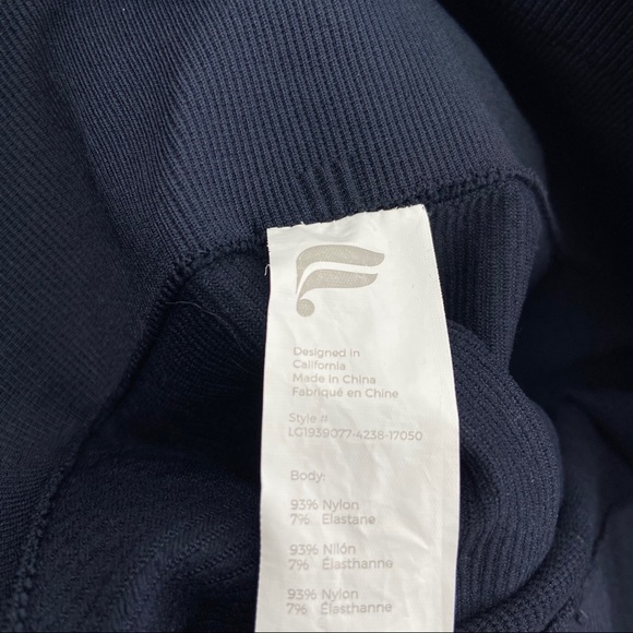 Fabletics Blue High Waisted Seamless Rib Leggings - Picture 4 of 5